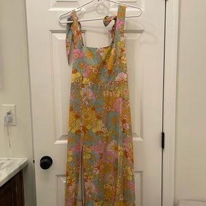 Clare Midi Dress Groovy Blooms